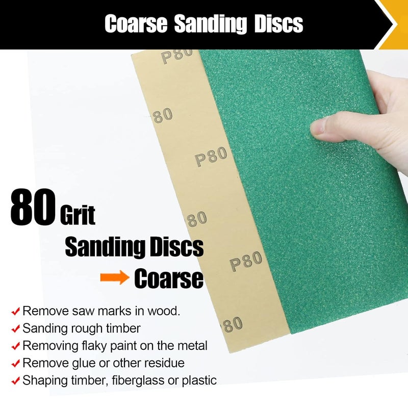 BOSHCRAFT 80 Grit Sandpaper, Sandpaper Assortment Sandpaper for Wood Metal Furniture Hand Sander Sand Paper Set Sandpaper Sheets Cut for Use 9" x 11"/12 Sheets - Image 2
